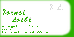 kornel loibl business card
